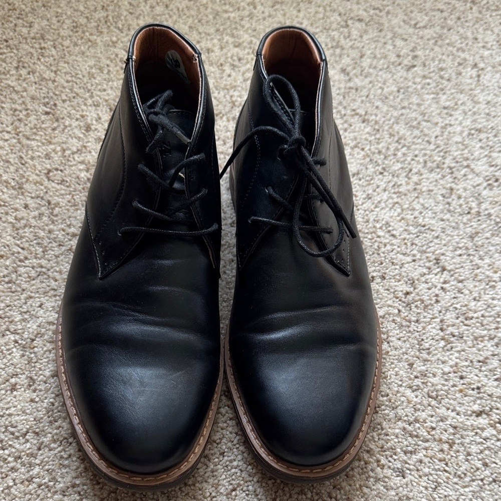 Nun Bush Black Leather Men's Shoes